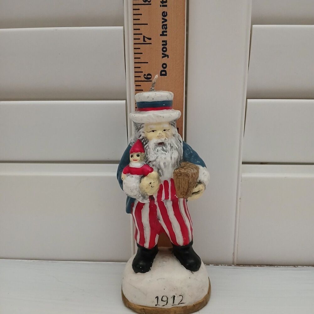 Patriotic Uncle Sam Santa Claus fourth of July Independance Christmas Candle - Picture 10 of 13
